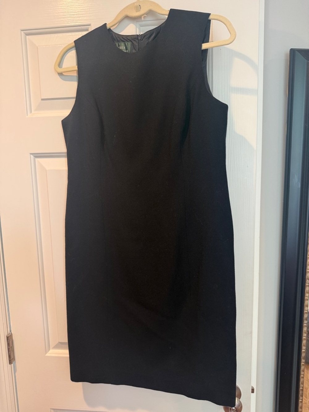 Ralph Lauren Sleeveless Black Midi Sheath Dress